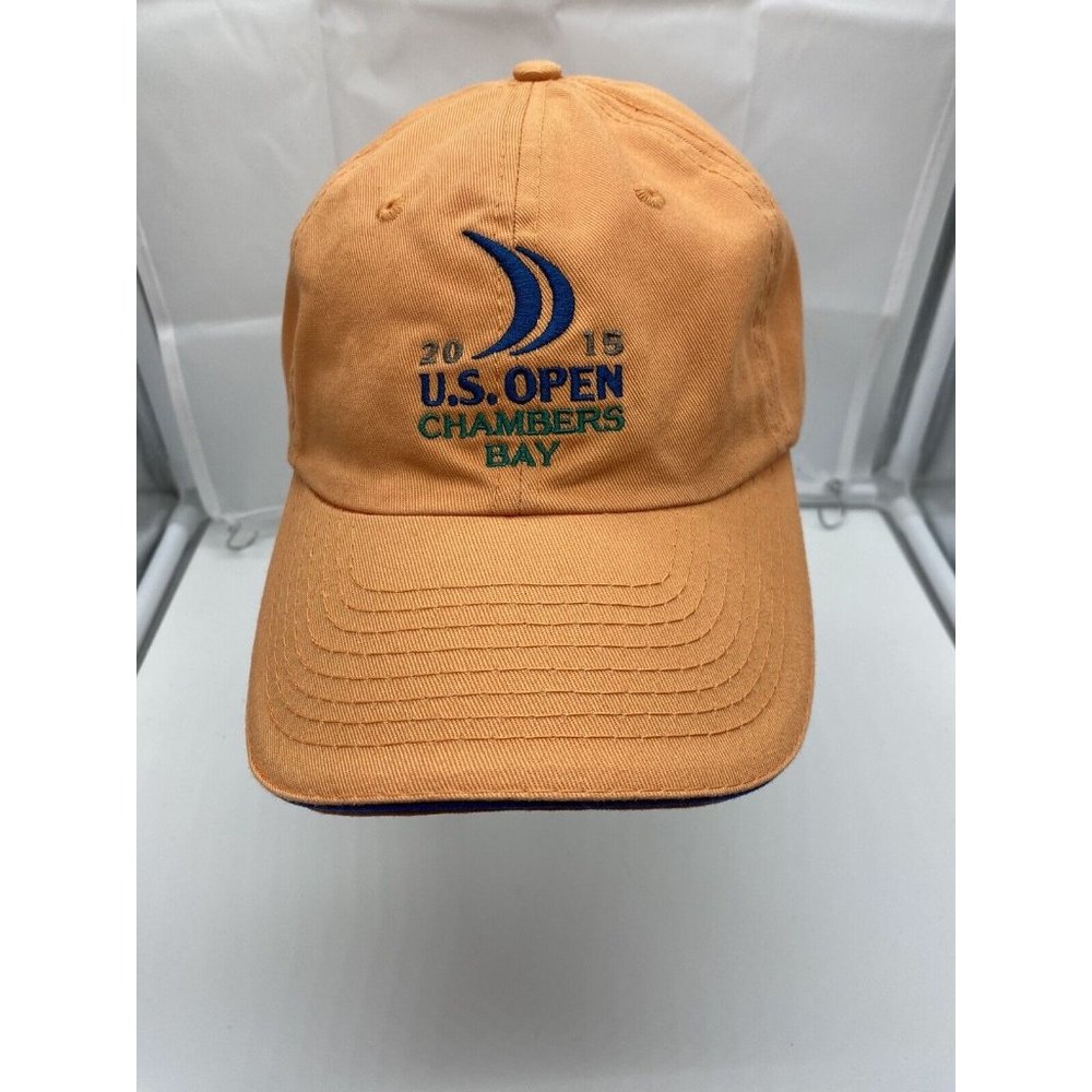 US Open Chambers Bay 2015 Baseball Cap Hat Strap-back Orange USGA Member OSFM